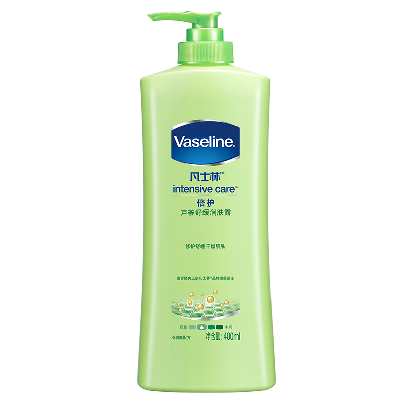 凡士林(Vaseline)润肤露 倍护 芦荟舒缓400ml(新老包装随机发货)